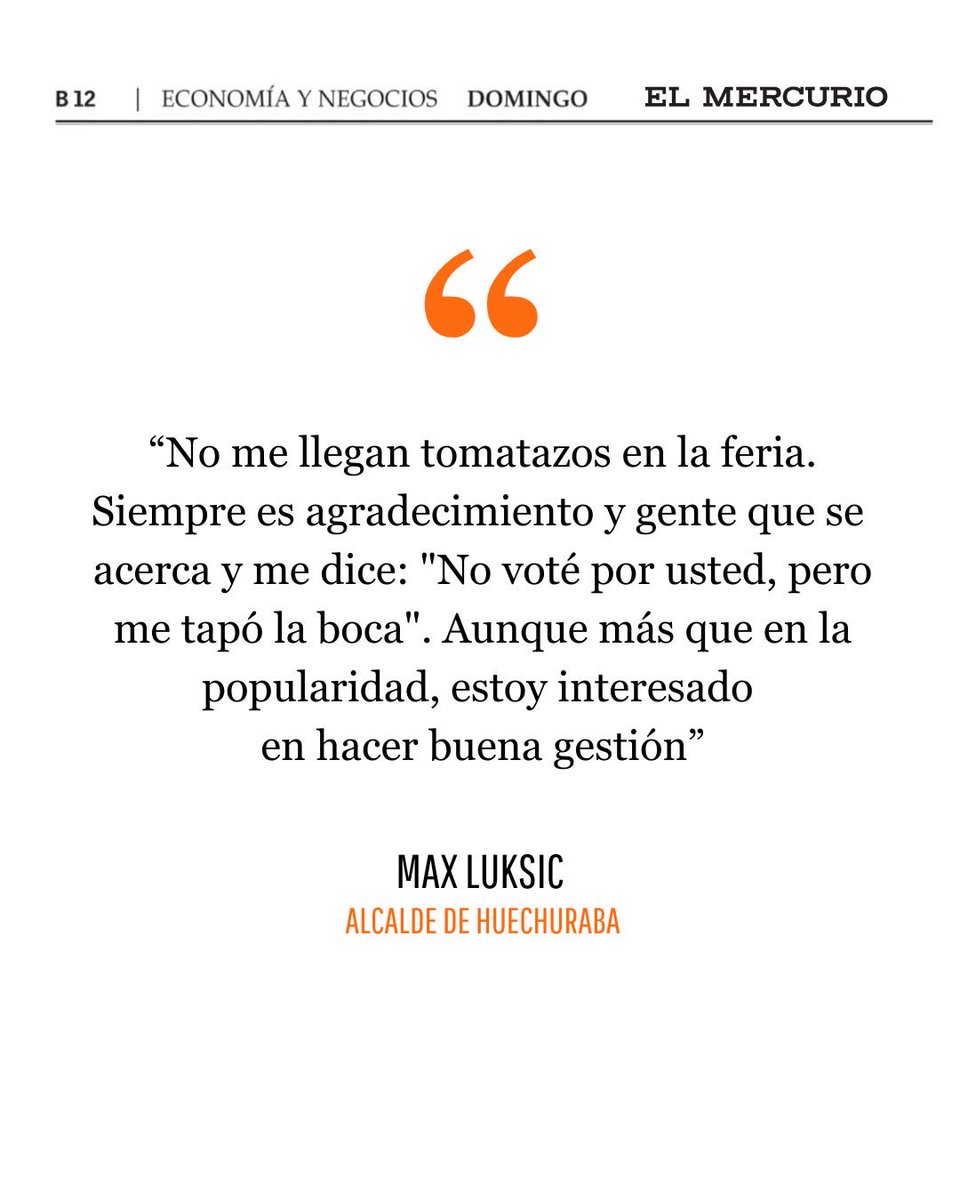 Los invito a leer la entrevista que publica hoy <a href="/__elmercurio/">El Mercurio</a> por el primer año de nuestra administración. Estamos trabajando con toda la fuerza por hacer de Huechuraba la comuna de las oportunidades, y porque nuestros vecinos vivan más seguros!! 🇨🇱