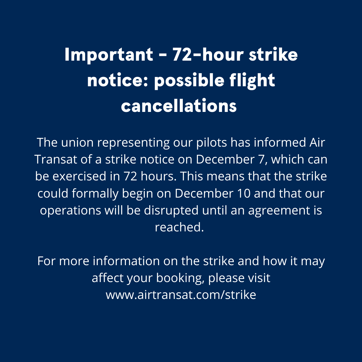 Air Transat tweet media