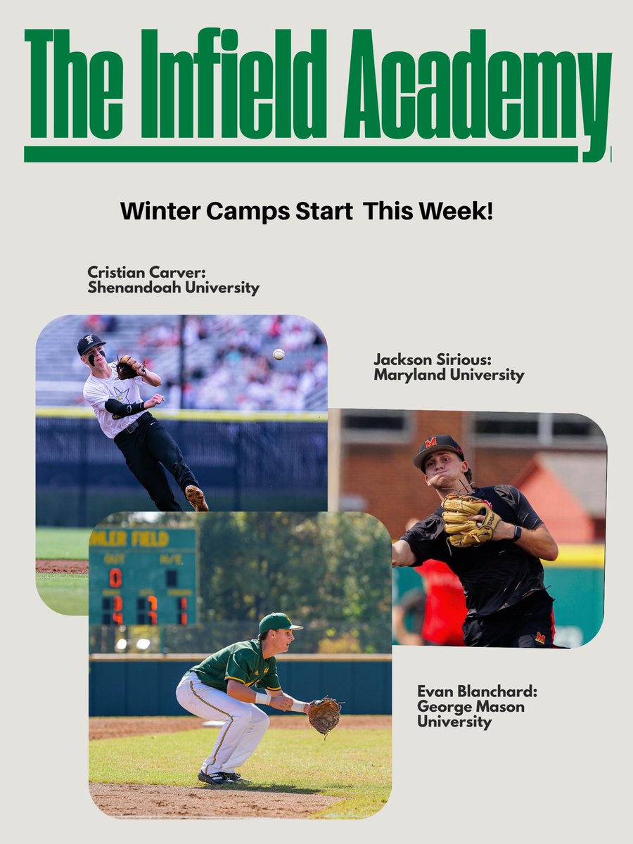 InfieldAcademy's tweet image. Excited for December’s sessions to start this week. Besides all of our former and current pro instructors, we also have a group of stud college trainers joining us this winter! No better staff in the area.