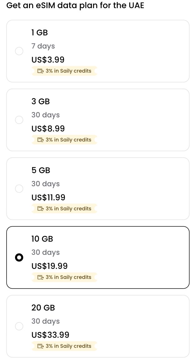 gesimxyz's tweet image. UAE🇦🇪 travellers are getting robbed.
Saily sells 1GB/7 days for $3.99.

GeSIM does it for $2.54 -- on-chain, private, and paid in USDC.

Not just cheaper.
Smarter: daily packs, privacy-first eSIM, instant activation, no data traps.

If you’re flying to Breakpoint and still buying…