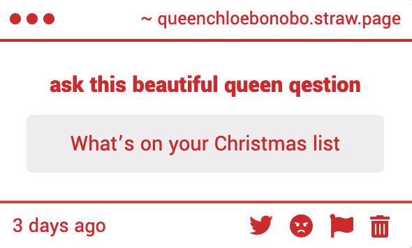 queenchloenobo's tweet photo. SKRISMAS? SKRISMAS? This Queen Has Not Heard Of Such A Day And My Friend What is A List Also https://t.co/yhhv65vGyc