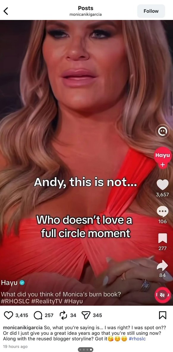 suttonsroller's tweet photo. Monica just an overly obsessed fan at this point. #RHOSLC https://t.co/k7TSuZbjDi
