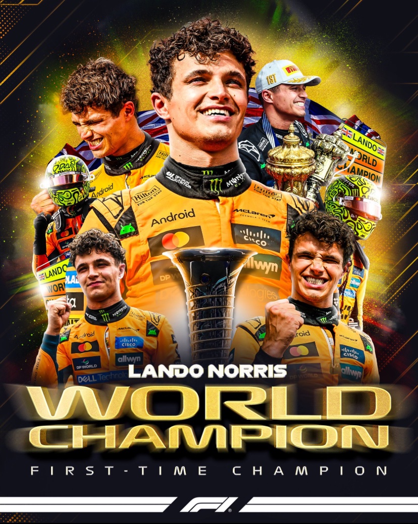 McLaren es el equipo de la temporada 2025 🧡 
Ganaron el campeonato de constructores y hoy solo por 2 puntos Lando Norris se lleva su primer campeonato