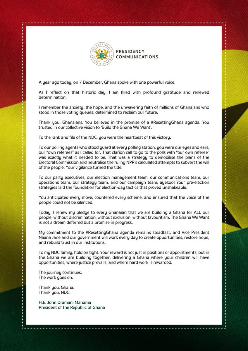 Ghana Presidency tweet media