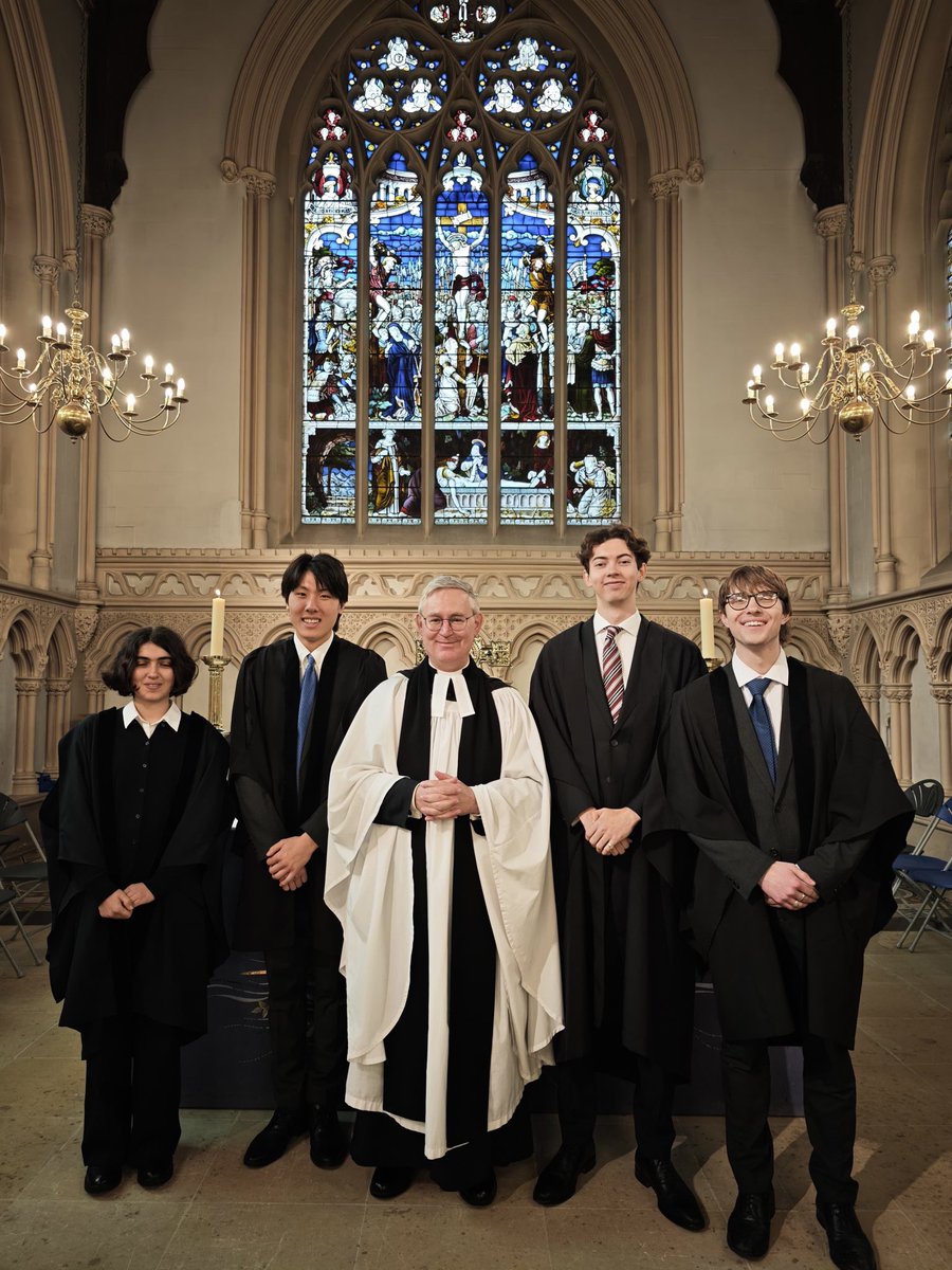 CorpusCamChapel's tweet photo. That's a wrap on our final Service of the term!
Can't wait to welcome you all back to Chapel next term.
A huge thank you to our Interim Chaplain, our Chapel Clerks, @CorChrMusic ,Organ Scholars; Yejoon Park and Oliver Clements, our Director of Music, and our Ordinand @Bunky3288 https://t.co/C2iIWPqpgd