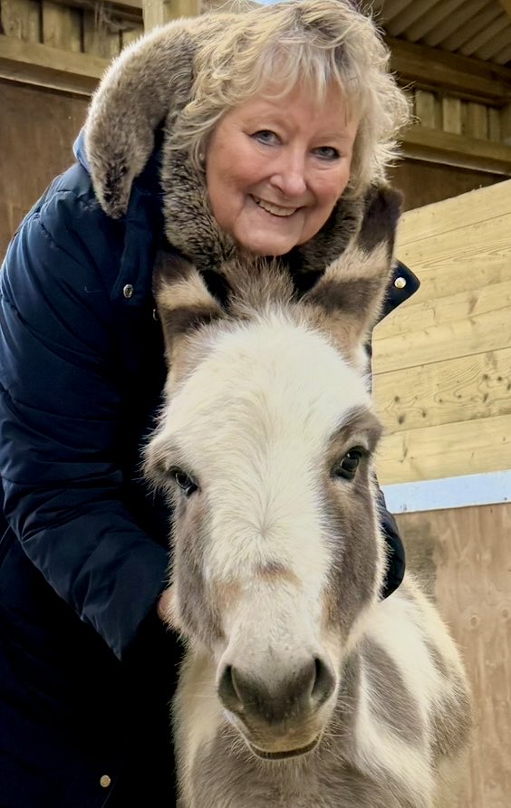 linwright17's tweet image. I just love a donkey cuddle. Such uplifting  animals🫏
