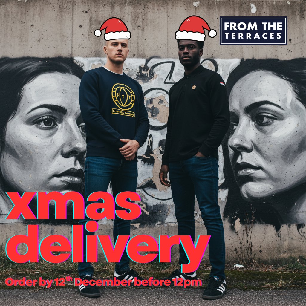 from_terraces's tweet image. Order by Dec 12 for Christmas delivery.

15% off + Free Delivery: fromtheterraces.co.uk

#FootballCasual #ChristmasGift #TerraceStyle #GiftIdea