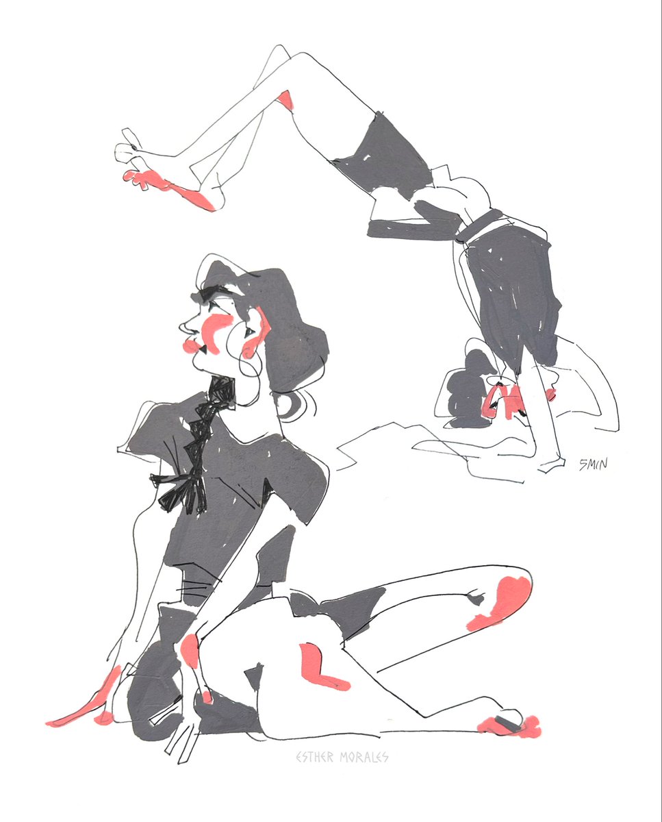 During my stay in Paris last month I was super lucky to attend to a life drawing session hosted by <a href="/studioblauhai/">Studio Blauhai</a> and modelled by the incredible @yoga_ninja__ . She threw some of the most difficult action poses I've ever seen a model perform, SO epic!🔥🔥🔥