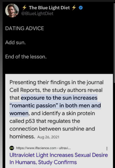 Blue Light Diet relationship advice....