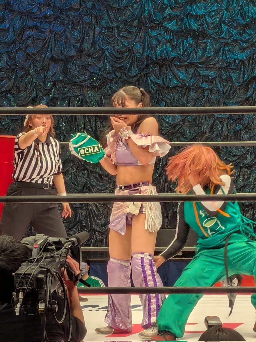 今日は後楽園で #tjpw #おちゃプロ 観戦。 いつものTJPWを見せつつも