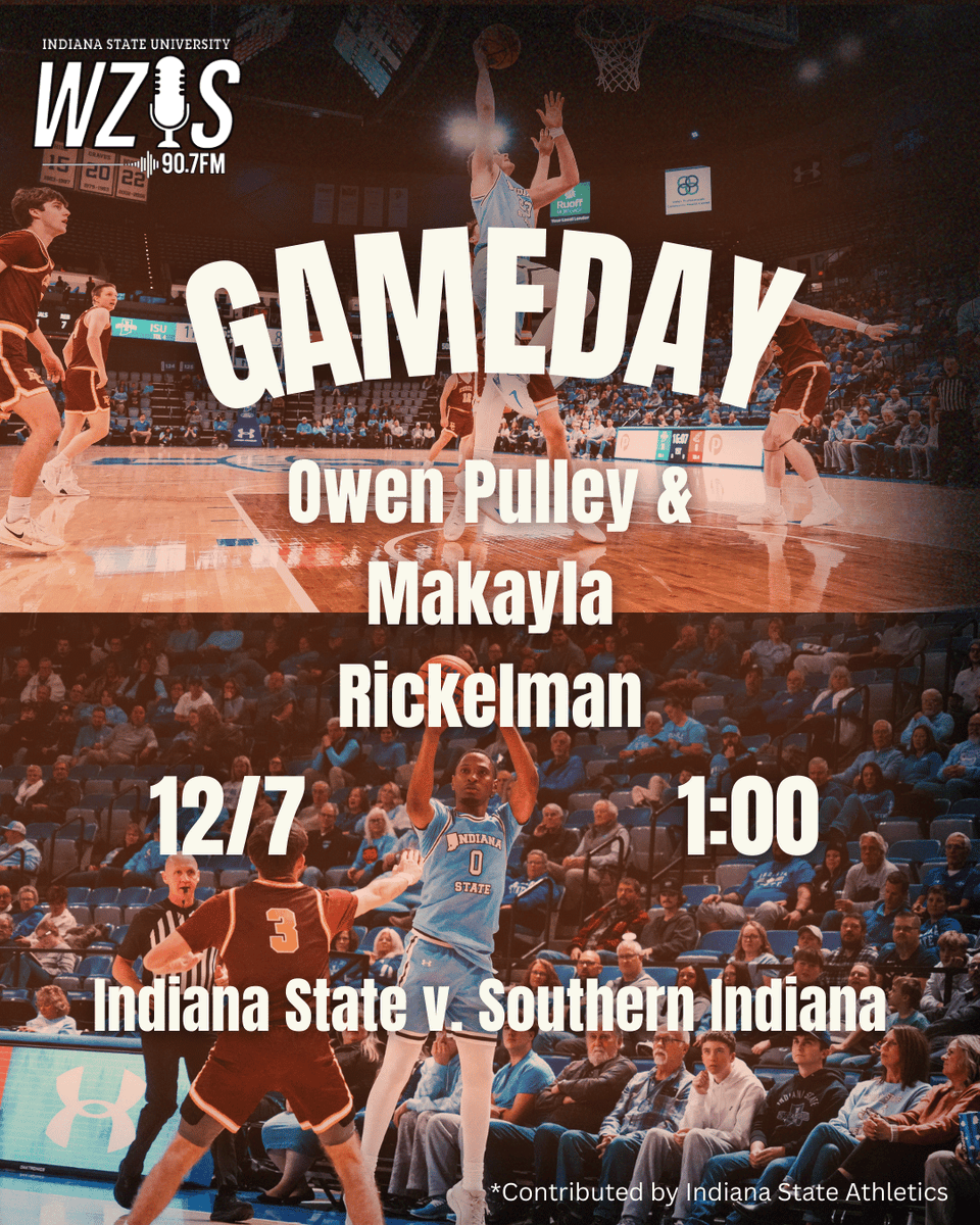 IT'S GAMEDAY!! Tune in to <a href="/owenpulleymedia/">Owen Pulley</a> and Makayla Rickelman as Indiana State takes on Southern Indiana