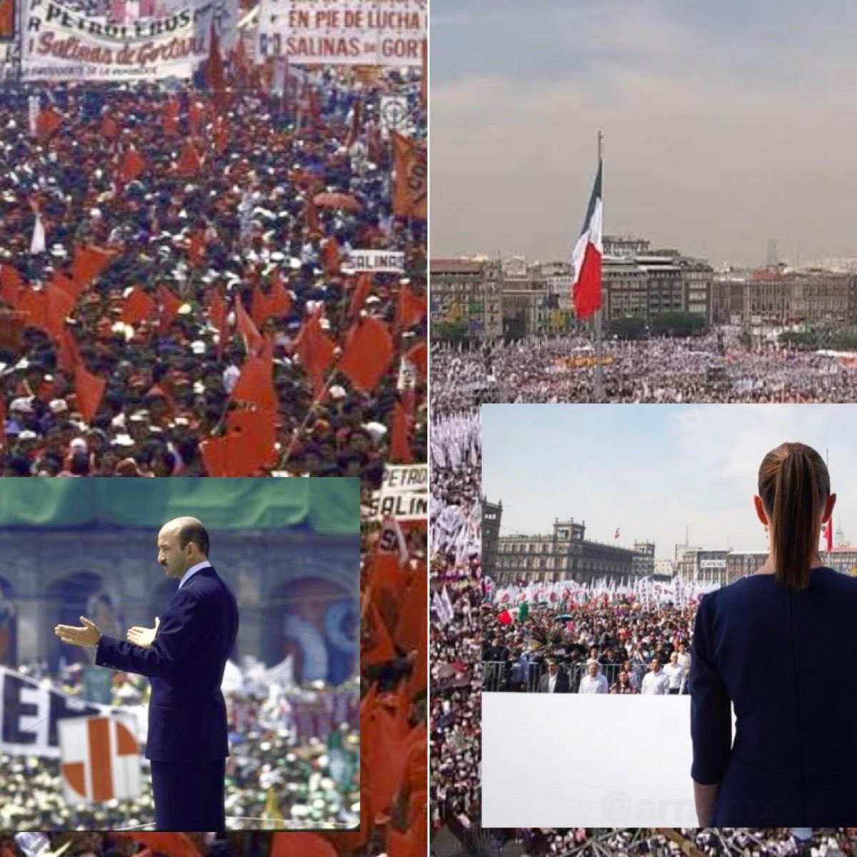 Ayer la cuarta transformación presumió Zócalo lleno de acarreados. Nada nuevo: así presumía fuerza PRI en el siglo pasado.

Morena no solo está hecho con PRIANistas reciclados, también copió sus rituales