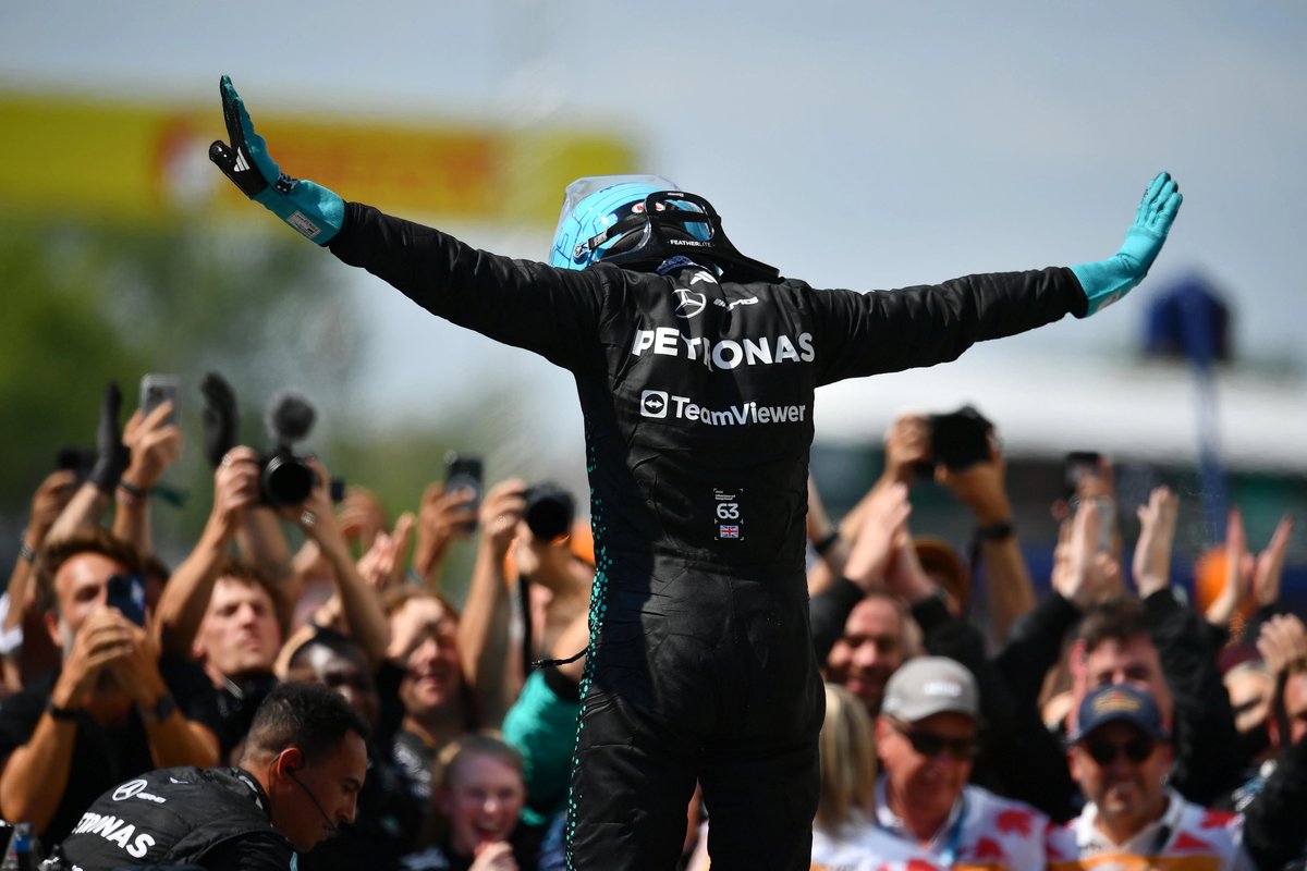 MercedesAMGPCF1's tweet image. George hasn’t had a single DNF this season 🥇