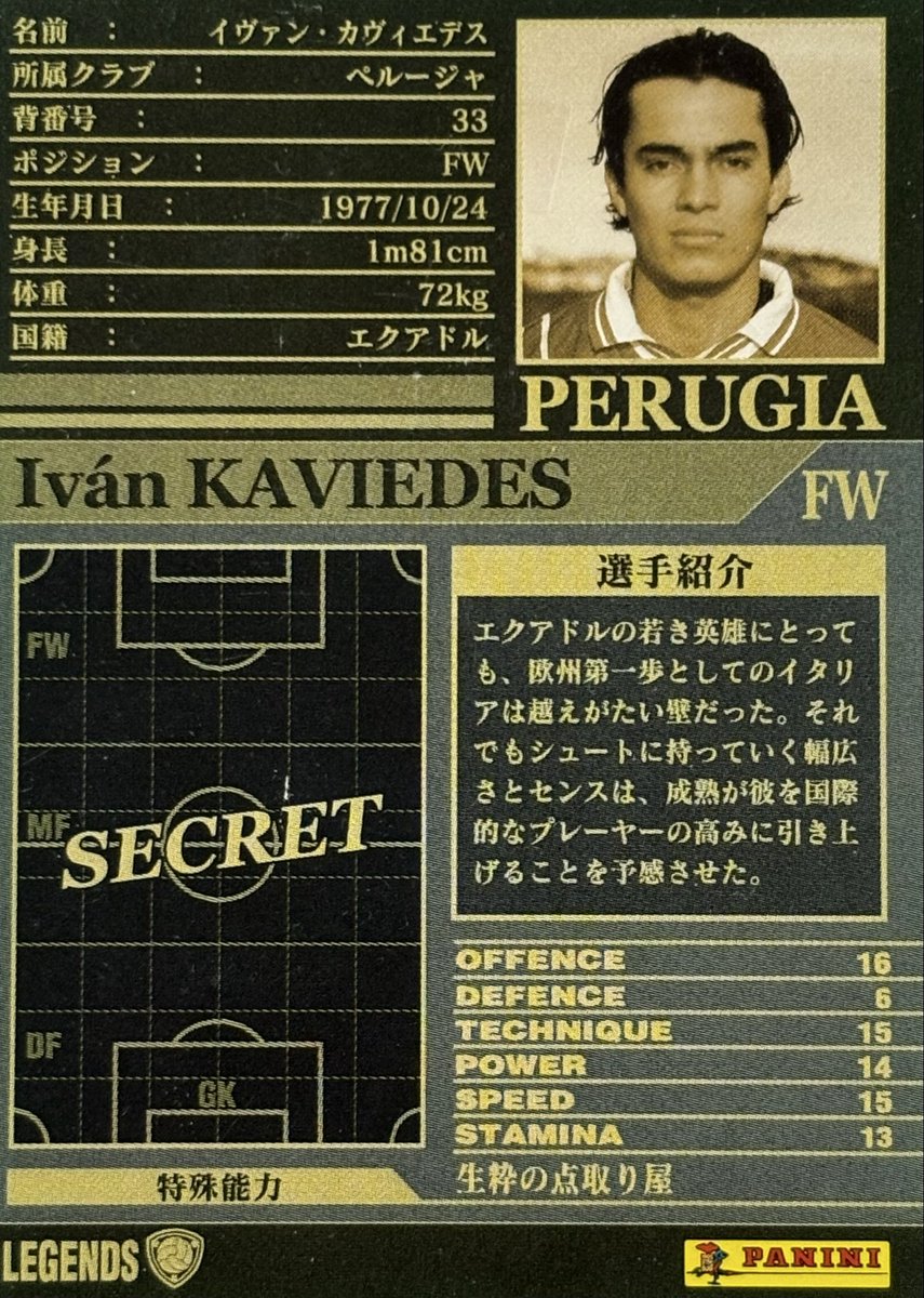 wccf 14試合で4得点。それがペルージャでの彼の全て。LEに何故ここを