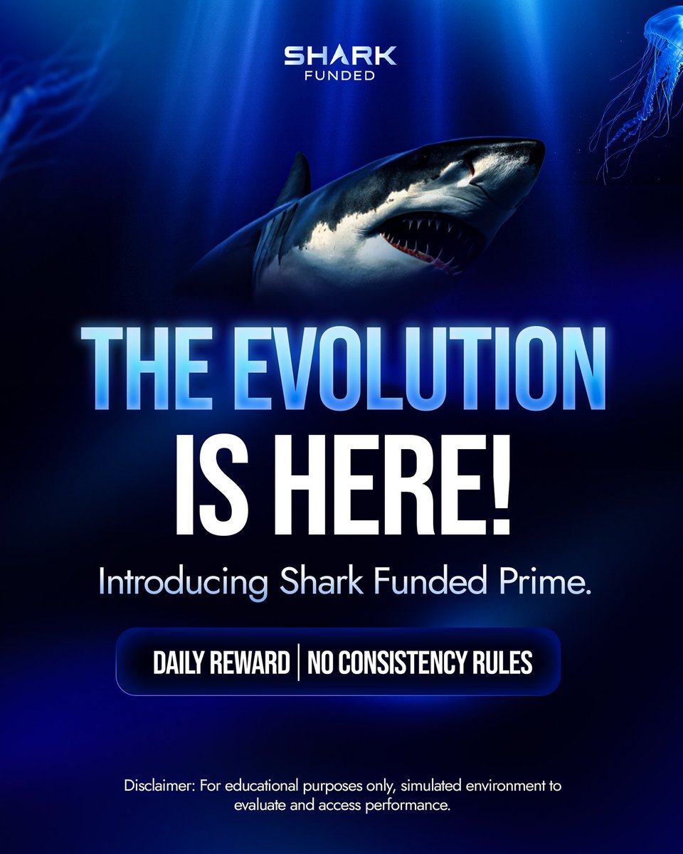 ibrahimshkh10's tweet photo. 🚨 THE PROP FIRM INDUSTRY IS BROKEN — WE JUST FIXED IT.
Traders are tired of payout denials and hidden rules. So we tore the system apart.

Introducing SHARK FUNDED PRIME — the most trader-friendly model ever built.

THE “NO RULES” UPGRADE — EVERYTHING REMOVED:
→ No Consistency Rules
→ No Margin Rules
→ No Lot Size Restrictions
→ No News Restrictions
→ No Mandatory SL
→ No Trailing Drawdown
→ No Trade Count Limits
Just trade normally. Nothing extra.

THE PAYOUT GUARANTEE:
→ Daily payouts
→ Processed within 24 hours
→ If we miss 24 hours → You get +$1,000 compensation

PAYOUT CERTAINTY:
→ Funded = guaranteed payout
→ Even if you breach a rule later, you still receive your payout before the account is flagged
→ If you make profit, you get paid. No excuses.

TOXIC FLOW UPDATE:
→ Accidental toxic flow is NOT a breach
→ You get a soft warning + account upgrade
→ We work with traders, not against them

BEST SPECS IN THE GAME:
→ Highest drawdown
→ Lowest profit targets
→ Easiest challenge to pass

LOYALTY BONUS:
→ Already on Daily Payout?
→ You’re being upgraded to this No-Consistency model for FREE. Check your dashboard.

$500 CASH GIVEAWAY
→ $100 to 5 traders
How to enter:
https://t.co/WTZU9MwyRK a Prime account using code BOGO20
2.Reply with screenshot of your first trade on the new account
3.Follow @sharkfundedfirm & @ibrahimshkh10 and join our discord (https://t.co/psNiAZKdGy)

Get funded now: [https://t.co/kQnq2EISDx]

#SharkFunded #SharkPrime #DailyPayouts #PropFirm #NoRules #ForexTrading #Funding