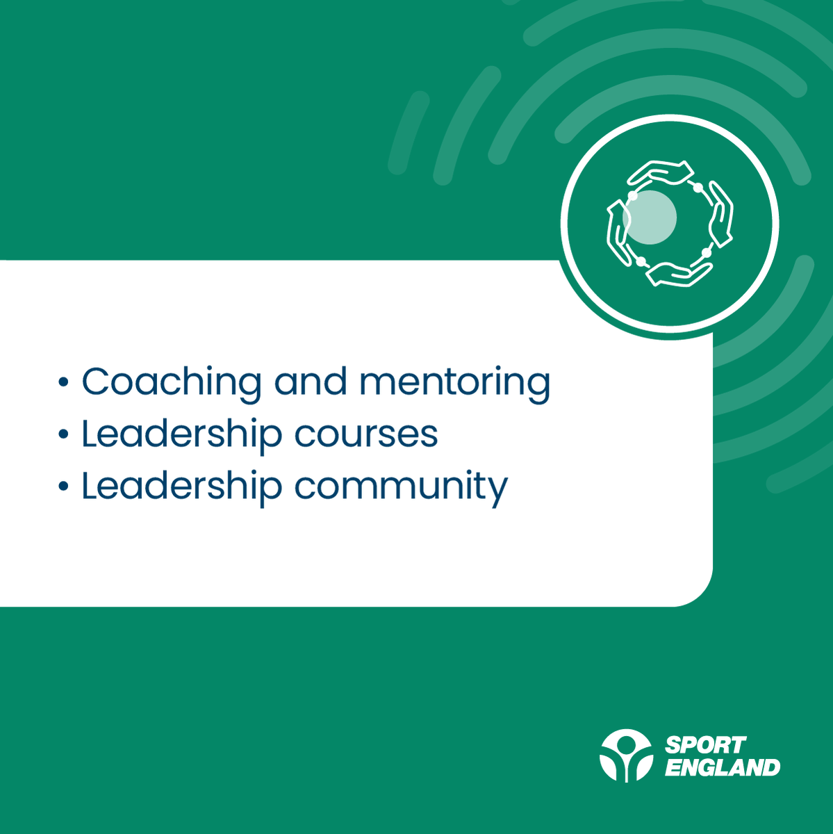 Do you work for a Sport England system partner organisation, Place Partnership area, local authority, national charity or a sport and leisure trust?

Join the #LeadingTheMovement leadership community from Sport England to benefit from online events with expert speakers,