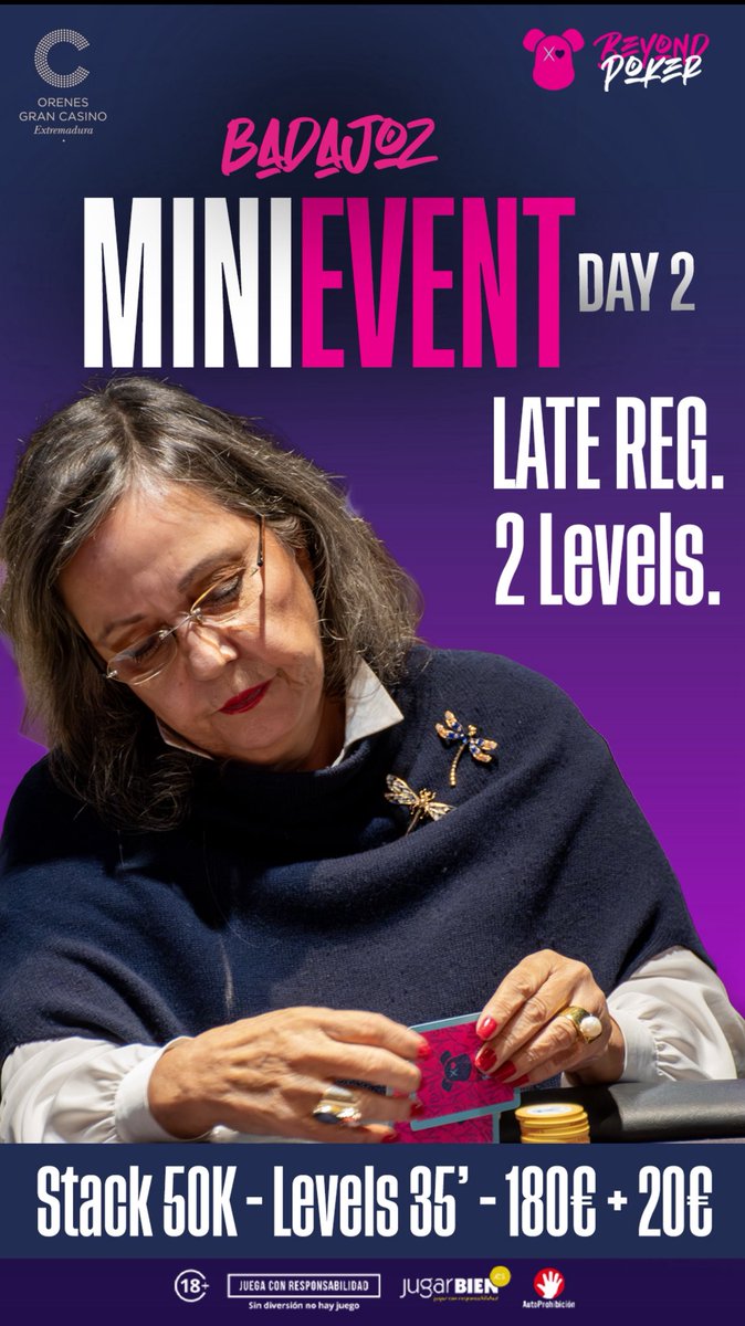 🃏 ¡Arranca el Day 2 del Mini Event!

Volvemos a la mesa con energía, risas nerviosas y ese aroma a fichas recién mezcladas.
Aún tienes 2 niveles de registro abierto por si quieres sumarte a la fiesta en <a href="/CasinoExtremadu/">Orenes Gran Casino Extremadura</a> de Badajoz