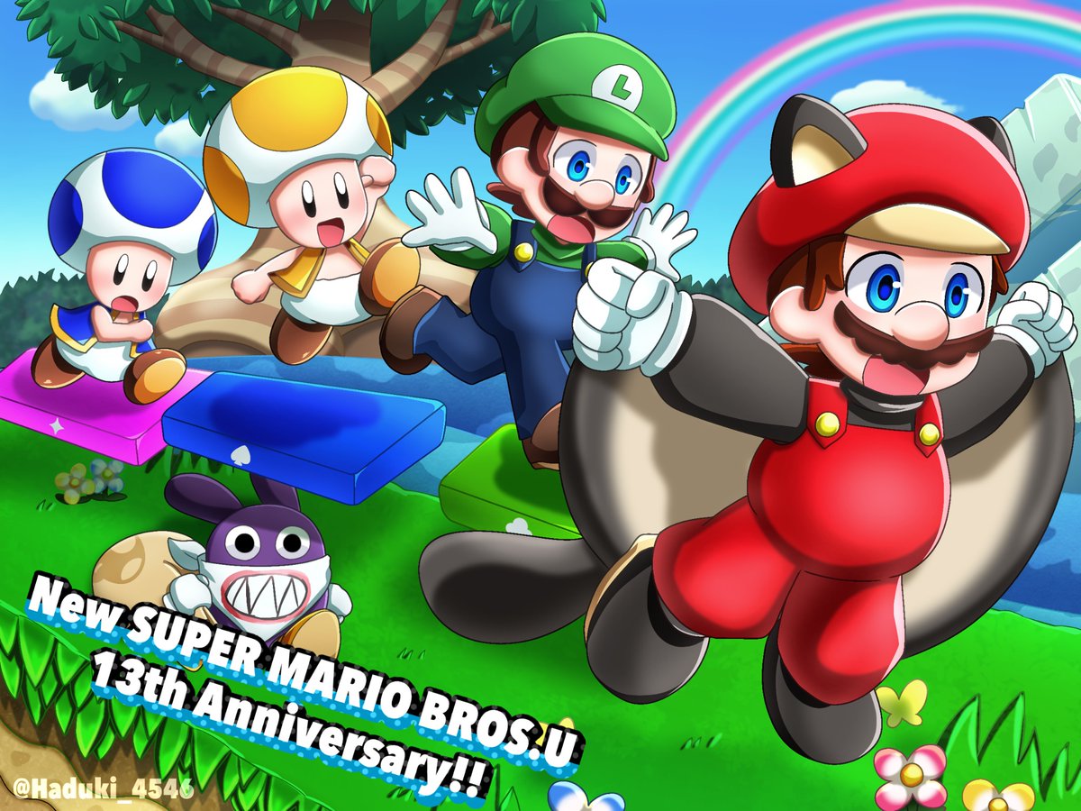 NewスーパーマリオブラザーズU13周年！！🎉🎊🔴🟢🟡🔵✨✨
だ〜〜いすきなゲームのひとつ🫶🫶✨✨✨