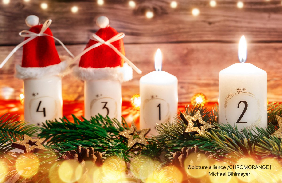 GermanyinKHI's tweet photo. โ
2nd Advent Sunday! Wishing you peace, joy & cozy moments! ๐ฏ๏ธโค๏ธ The second candle is lit in homes across Germany ๐ฉ๐ช #Advent #2ndAdvent #GermanTraditions #ChristmasInGermany #AdventSunday https://t.co/3eHbgjXysx