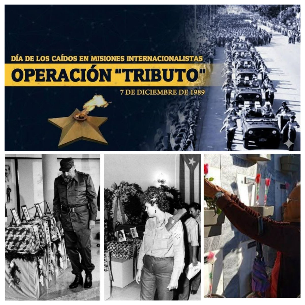 💐7 de diciembre: El tributo del pueblo cubano a los caídos en misiones internacionalistas, hombres y mujeres, que no olvidaremos. Aquí, lágrimas que forjan el espíritu revolucionario🇨🇺
#HonrarHonra
#CubaViveEnSuHistoria