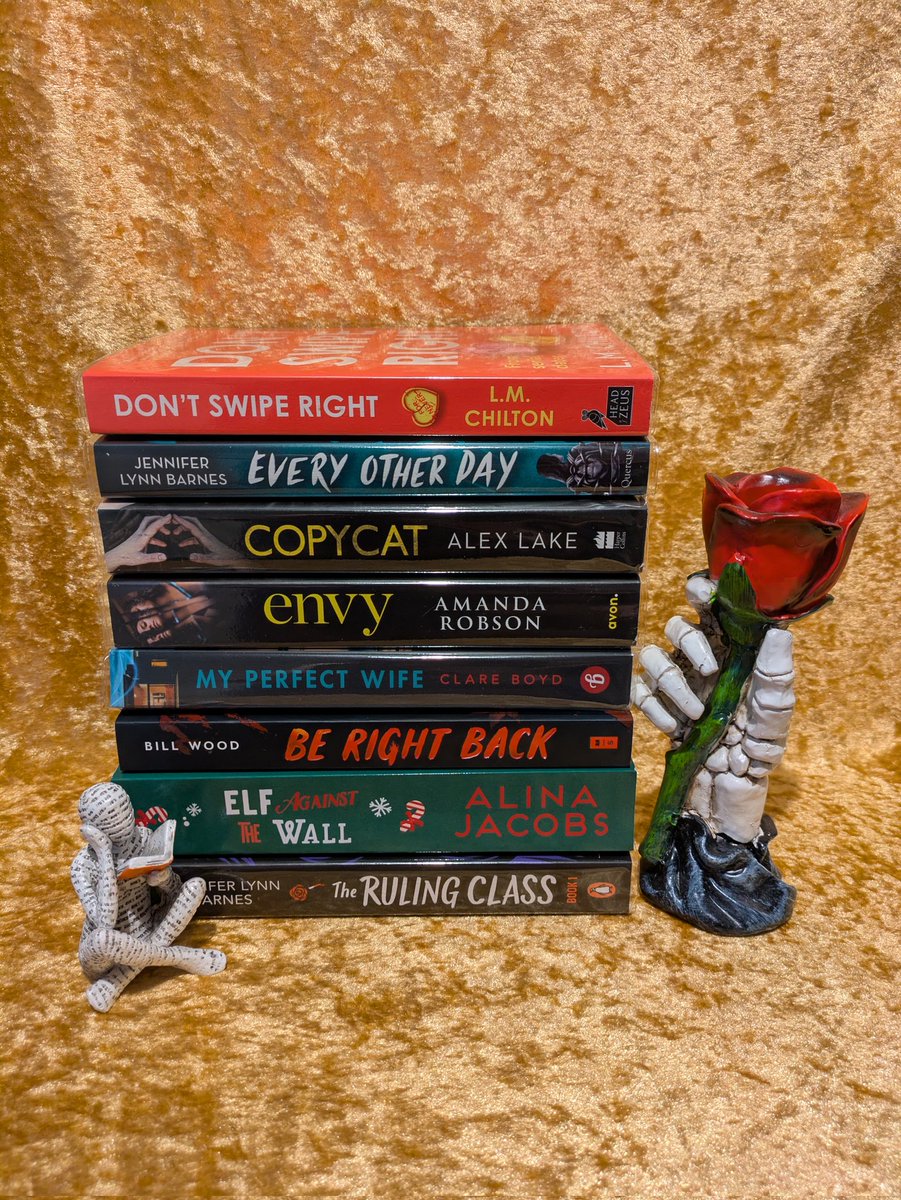 SMStokesBooks's tweet image. 📚 December Book Stack 📚

D - Don&apos;t Swipe Right - TBR
E - Every Other Day - TBR
C - Copycat - TBR
E - Envy - TBR
M - My Perfect Wife - DNF
B - Be Right Back - TBR
E - Elf Against The Wall - CR
R - The Ruling Class - TBR

Have you read any of these? 

#bookselection #bookstack