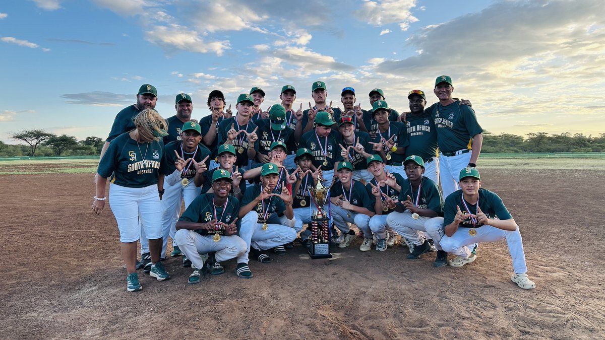 gingosamuel's tweet photo. Congratulations to South Africa 🇿🇦 for wining the WBSC u15 Africa Baseball Championship and World Cup qualifiers. https://t.co/mb0QpoF3ru