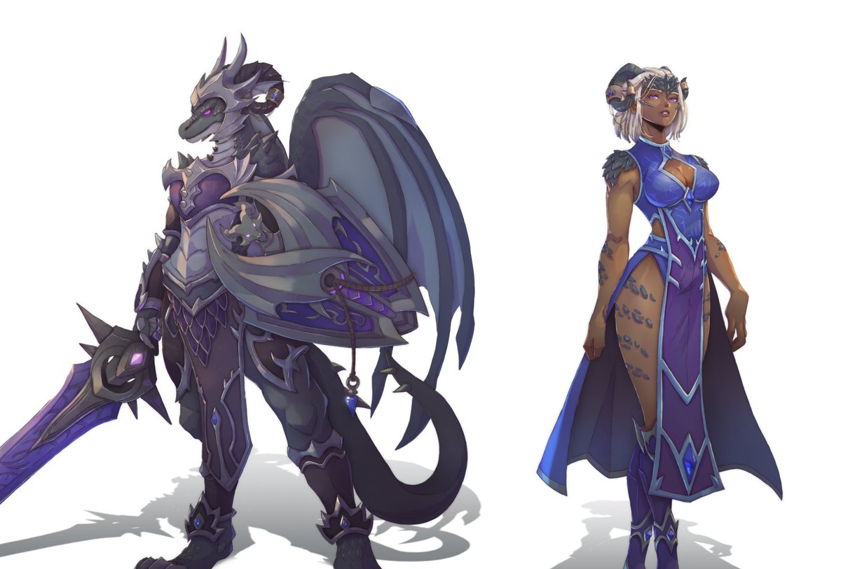 bluezald's tweet photo. Louve’s Dracthyr character art 
#worldofwarcraft #art #fantasyart #digitalart #conceptartwork https://t.co/rh8ah7x462