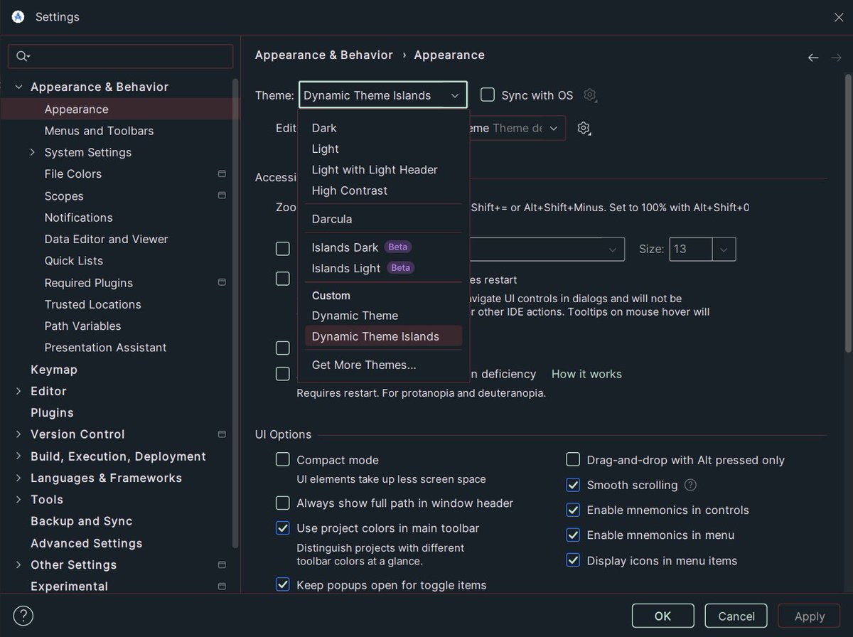 pranavpandeydev's tweet image. Added support for IntelliJ Islands Theme!

#AndroidDev #DynamicTheme #Extension