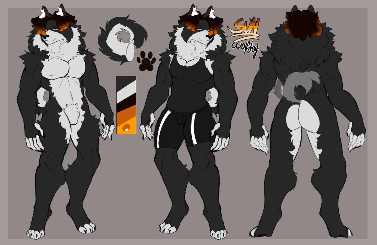 SunInverted's tweet image. I finally have a ref sheet for my sona, its about time he has one