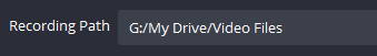 Lets see what happens when I put my recording path directly into google drive... (im out of space on the hard drive... again)