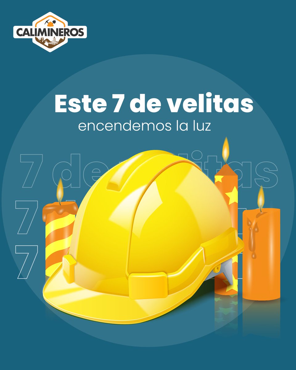 Hoy celebramos la tradición que ilumina nuestros hogares y también el camino de quienes trabajan por una minería responsable y segura.
¡Feliz 7 de velitas! 🌟⛏️

#Calimineros #MineríaResponsable #Sostenibilidad #MineríaConPropósito