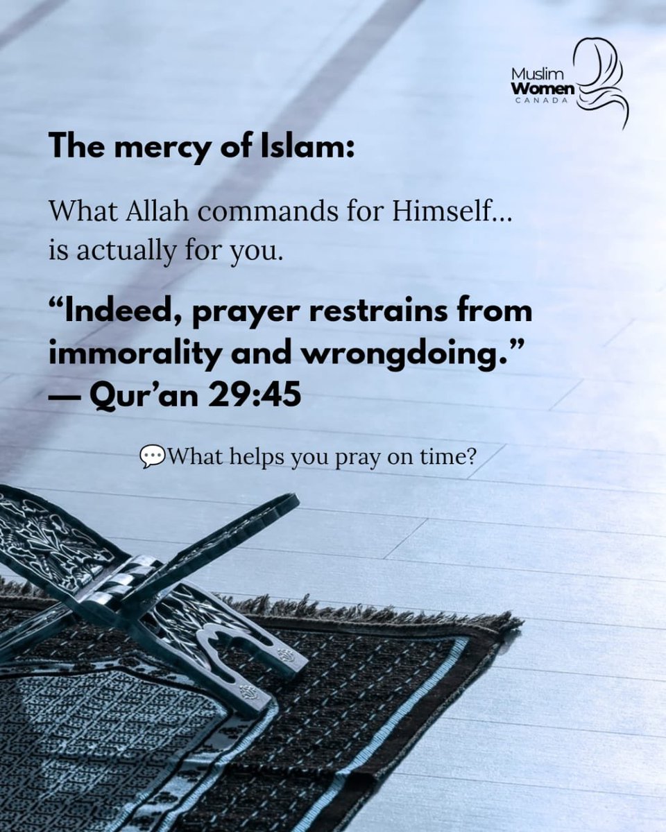 AhmadiWomen1922's tweet image. Each prayer is a cure for procrastination, a reset for chaos, and a reminder of mercy.

#MercyInIslam #SalahOnTime #FaithAndDiscipline #ProcrastinationCure #IslamicReflections #MindfulMuslim
Sources in reply.