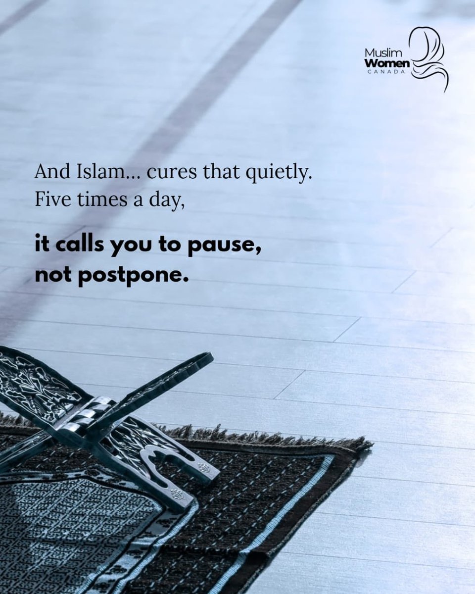 AhmadiWomen1922's tweet image. Each prayer is a cure for procrastination, a reset for chaos, and a reminder of mercy.

#MercyInIslam #SalahOnTime #FaithAndDiscipline #ProcrastinationCure #IslamicReflections #MindfulMuslim
Sources in reply.
