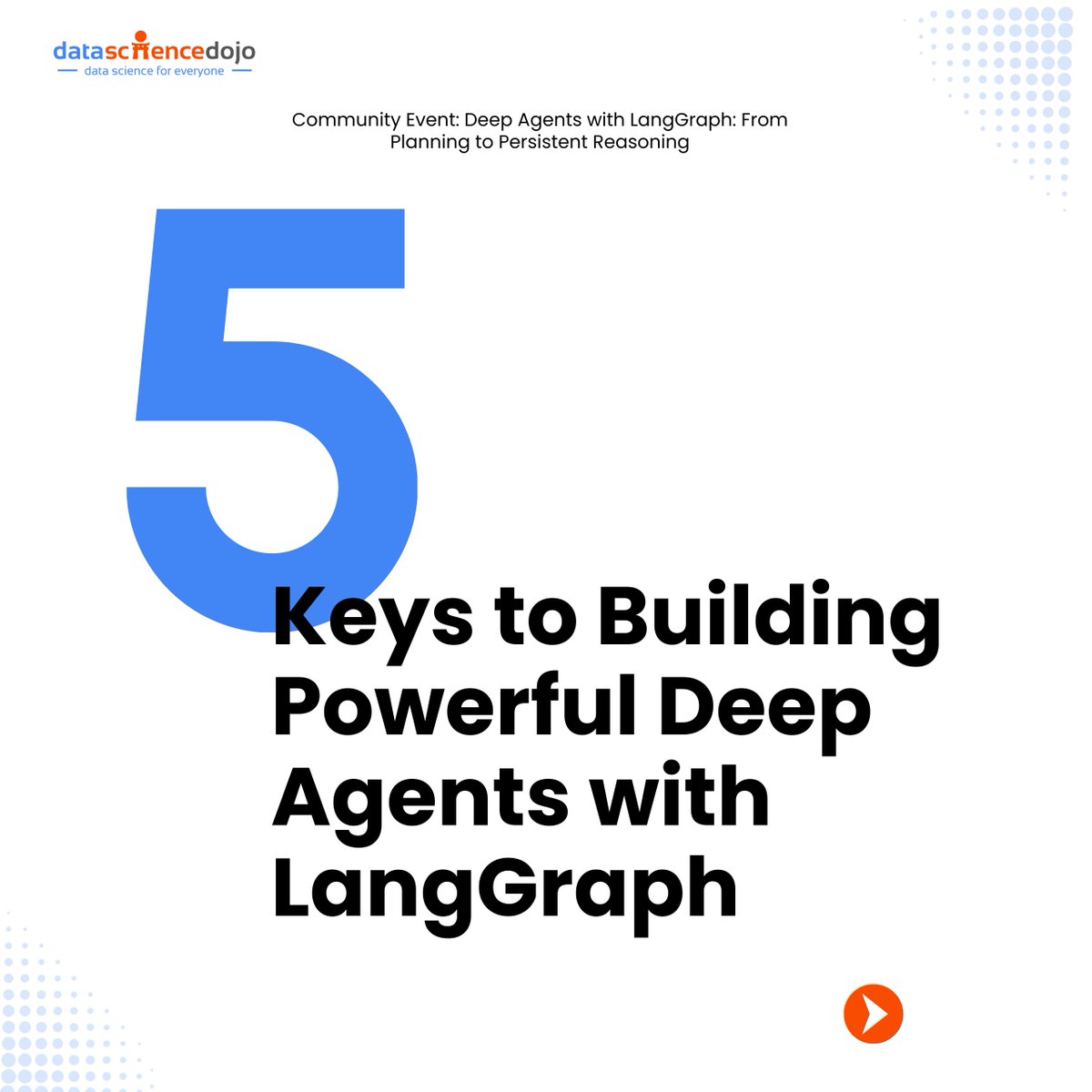 DataScienceDojo's tweet image. 🚀 Get Ready for Our Upcoming Webinar: Deep Agents with LangGraph - From Planning to Persistent Reasoning 🧠

Join Syed Hyder Zaidi, Senior Software Engineer at Data Science Dojo, for an in-depth session on building Deep Agents - the next evolution of AI systems that plan,…