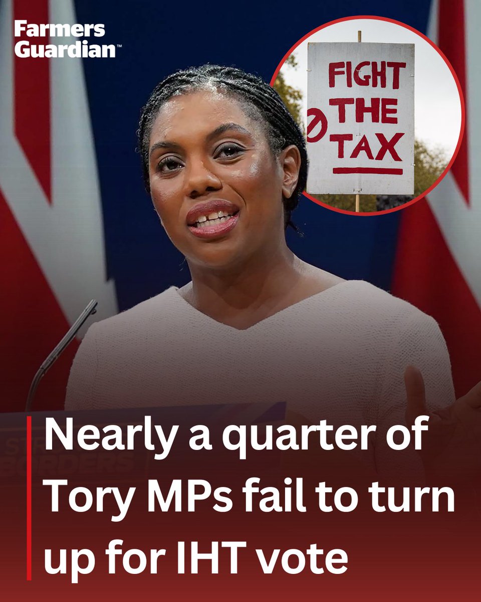 FarmersGuardian's tweet photo. Conservative Party leader Kemi Badenoch and Shadow Chancellor Sir Mel Stride both failed to record a vote on a Finance Bill resolution to limit Agricultural Property Relief and Business Property Relief on Tuesday. 🗳️❌

READ MORE: https://t.co/rKBBsyjIOy https://t.co/cJR3yDuyqL