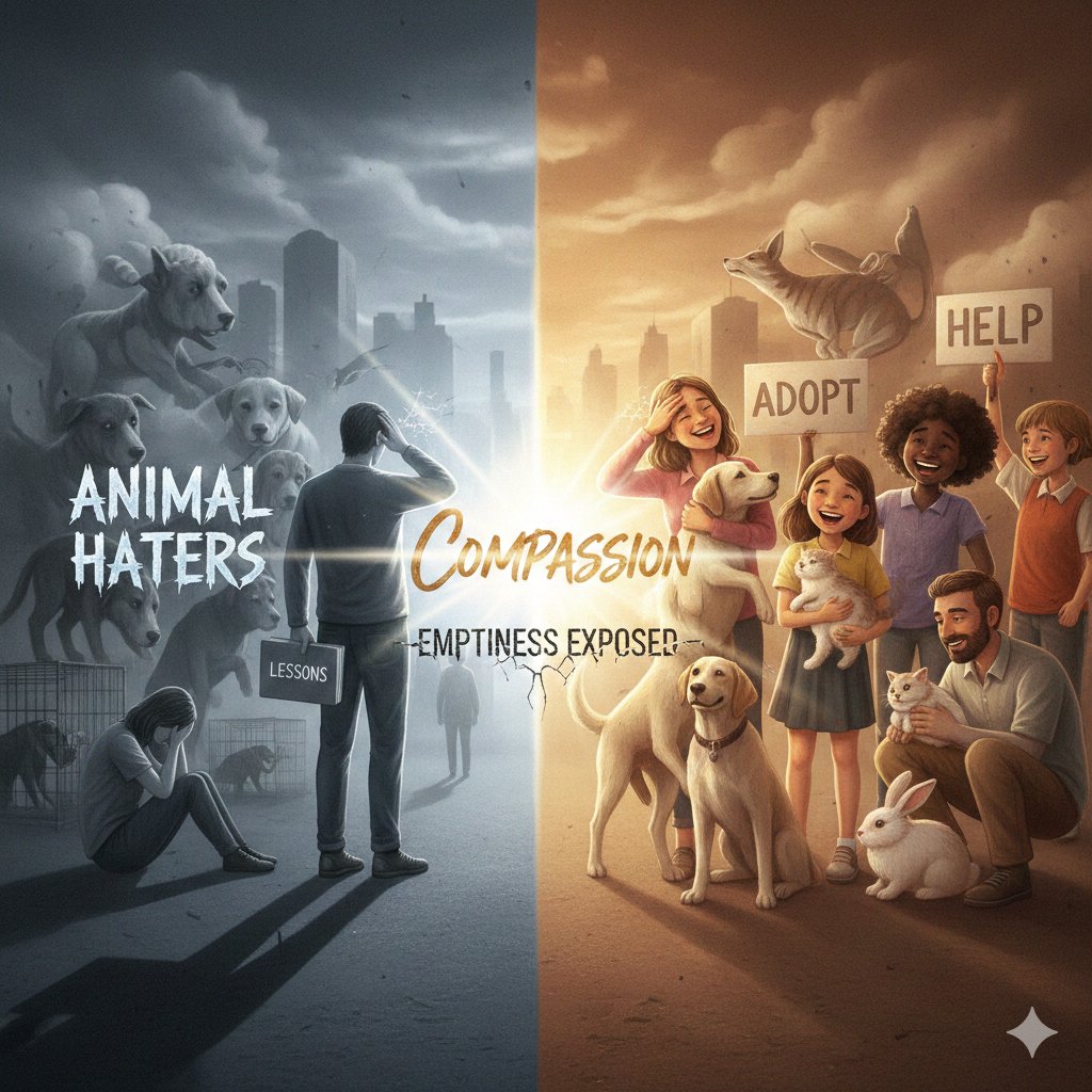 SaviourOfStrays's tweet photo. Animal haters can’t teach kindness or decency because they don’t practice either. That’s why they neither adopt nor help humans. Their true enemy isn’t animals. It’s compassion because it exposes the emptiness inside them.
#CompassionOverHate
#KindnessMatters
#AnimalWelfare https://t.co/De5YcTLZHm