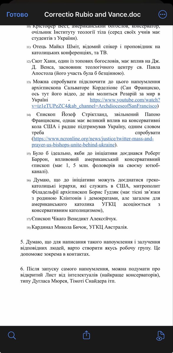 anatoliisharii's tweet photo. According to my information, the Foreign Intelligence Service of Ukraine, under the direct leadership of the head of the Service, General Oleh Synianskyi, is preparing a special operation against Rubio and Vance.

The Foreign Intelligence Service plans to provoke a so-called “public admonition.”

For this purpose, analysis has been conducted, and the Service plans to involve a whole range of American and European Catholics and politicians. Some of them will be involved “in the dark.”

Before you is an analytical memo of the Foreign Intelligence Service on this topic.

“Public admonition” is a Christian practice in which one Christian publicly reproaches another Christian if the latter has acted in an un-Christian way.

I want you to understand — this is a fully planned special operation by the Foreign Intelligence Service of Ukraine.

The document contains the names of those who are planned to be involved in its execution.

The operation is planned to be carried out in the near future. Convey this to @SecRubio and @JDVance, friends.

The attached screenshots show the original, translated into English in the tweet below.