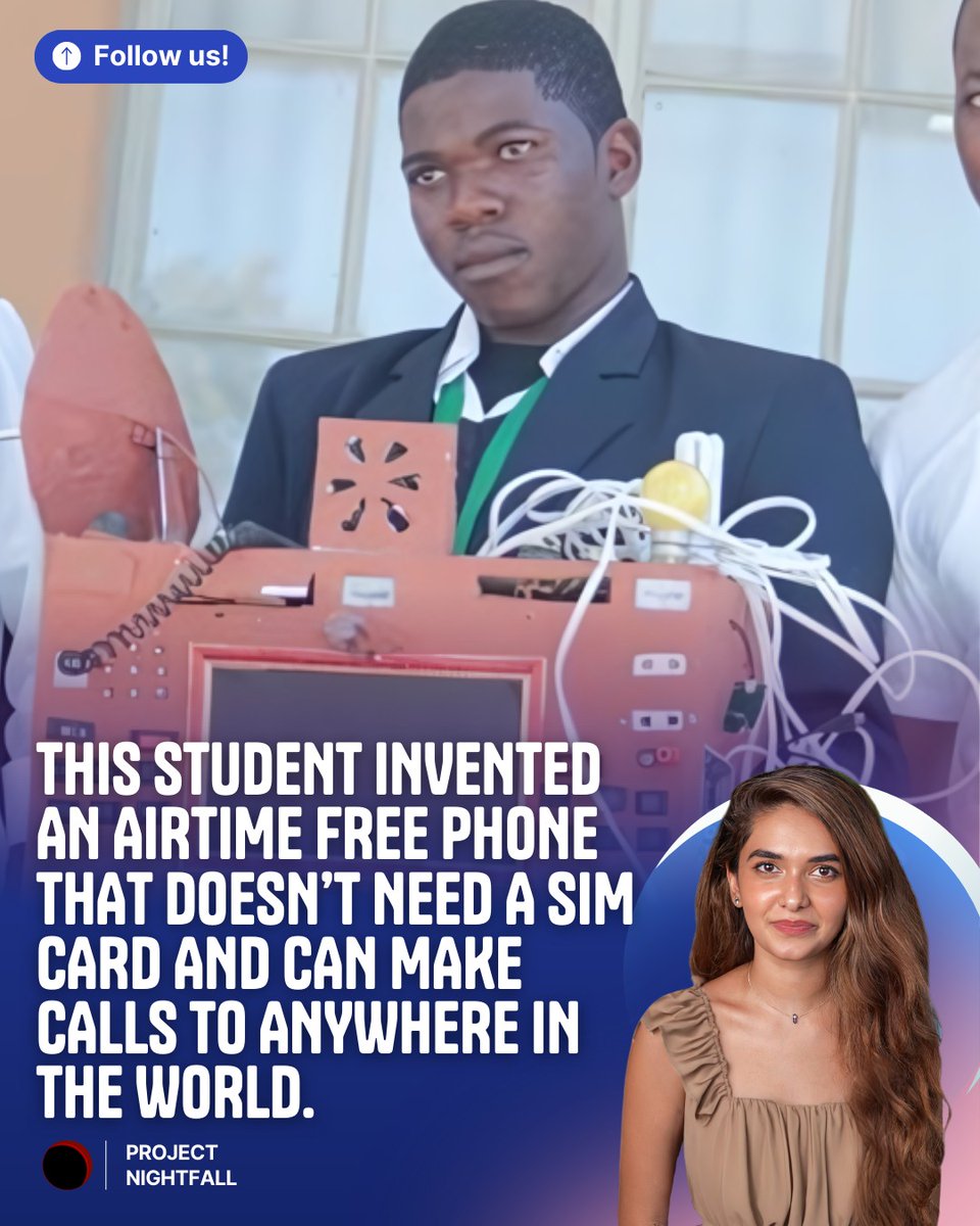 AfricanHub_'s tweet photo. Simon Petrus was a high school student in rural Namibia when he built something extraordinary. 

Using discarded pieces from old landline phones, televisions, and two-way radios, he created a working phone in 2016 that could make calls without a SIM card, without airtime, and without any cellular network at all. His invention connected people directly through radio frequencies up to two kilometers apart, almost like a homemade version of advanced walkie talkie technology.

But his device was more than a phone. Simon added a small TV screen, a radio, USB charging ports, an LED light, and even a tiny fan, all powered by a custom power system he built for about 147 dollars. His parents were unemployed at the time, yet they still found a way to support his project. That small act of belief helped him win first place at a national science fair.

Simon later earned an electronics engineering degree in 2023. Yet even with a viral invention and worldwide praise, he still has no investors and no job in 2025. His prototype is not allowed for public use because it is unregistered with the national telecom authorities. 

The world celebrates his creativity, but he is still waiting for the chance it deserves.