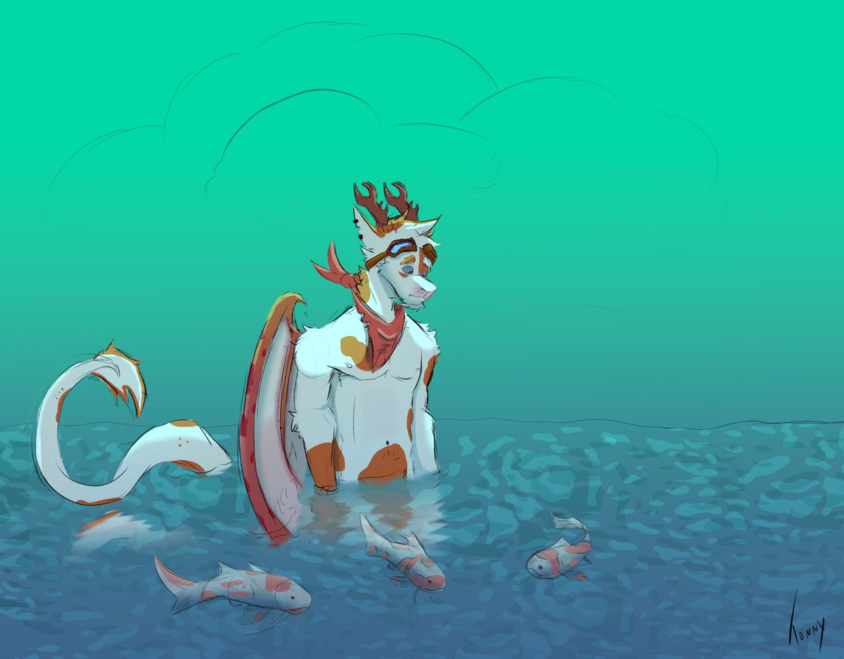 lago de carpas

#sketch
#art  
 #dragon