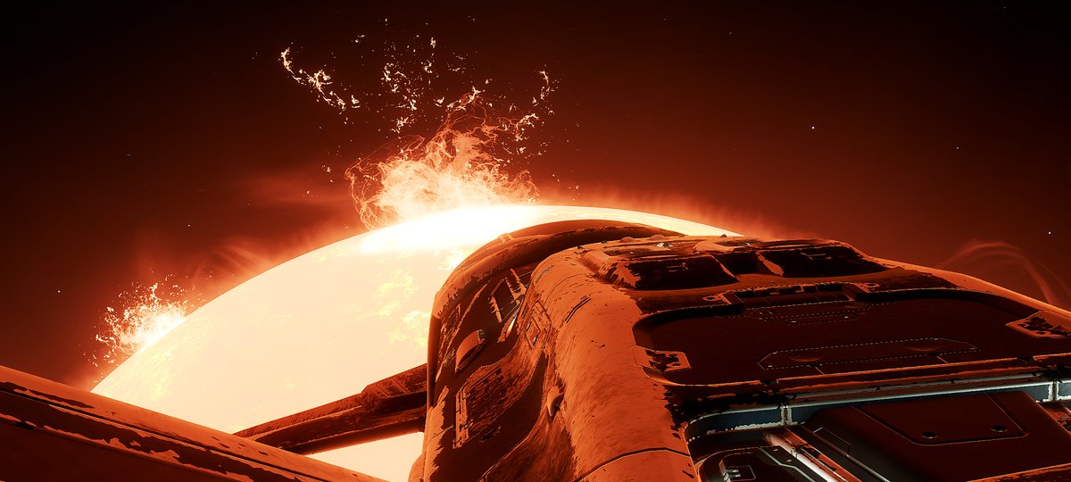 Captains Log MFS Day 3,262 - We monitor solar activity during refueling operations before we make our first jump of the day. With the FSD spinning up we get the final go ahead from the engineering team and return to CODE BLUE.
#Elitedangerous <a href="/EliteDangerous/">Elite Dangerous</a> <a href="/AnthorNet/">AnthorNet (EDSM/SCIM)</a>