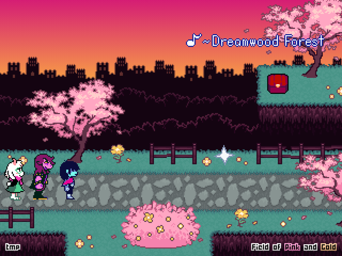 tmp__gd's tweet photo. Made some changes to the tileset and background. The "New".

#DELTARUNE #Chapter5 #UTDR #deltarunefanart #deltaruneart https://t.co/mbbalaLGMe