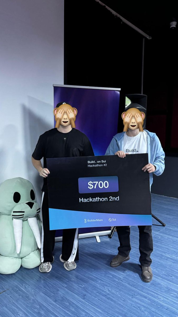 We love to announce <a href="/eva_code/">Eva</a>  and <a href="/0xubb/">ubb</a> as a team for <a href="/blkntblockchain/">Bilkent Blockchain</a> got the second place at Build_ on Sui Hackathon #2 by <a href="/SuiNetwork/">Sui</a> and <a href="/buildermare/">BuilderMare</a>!!