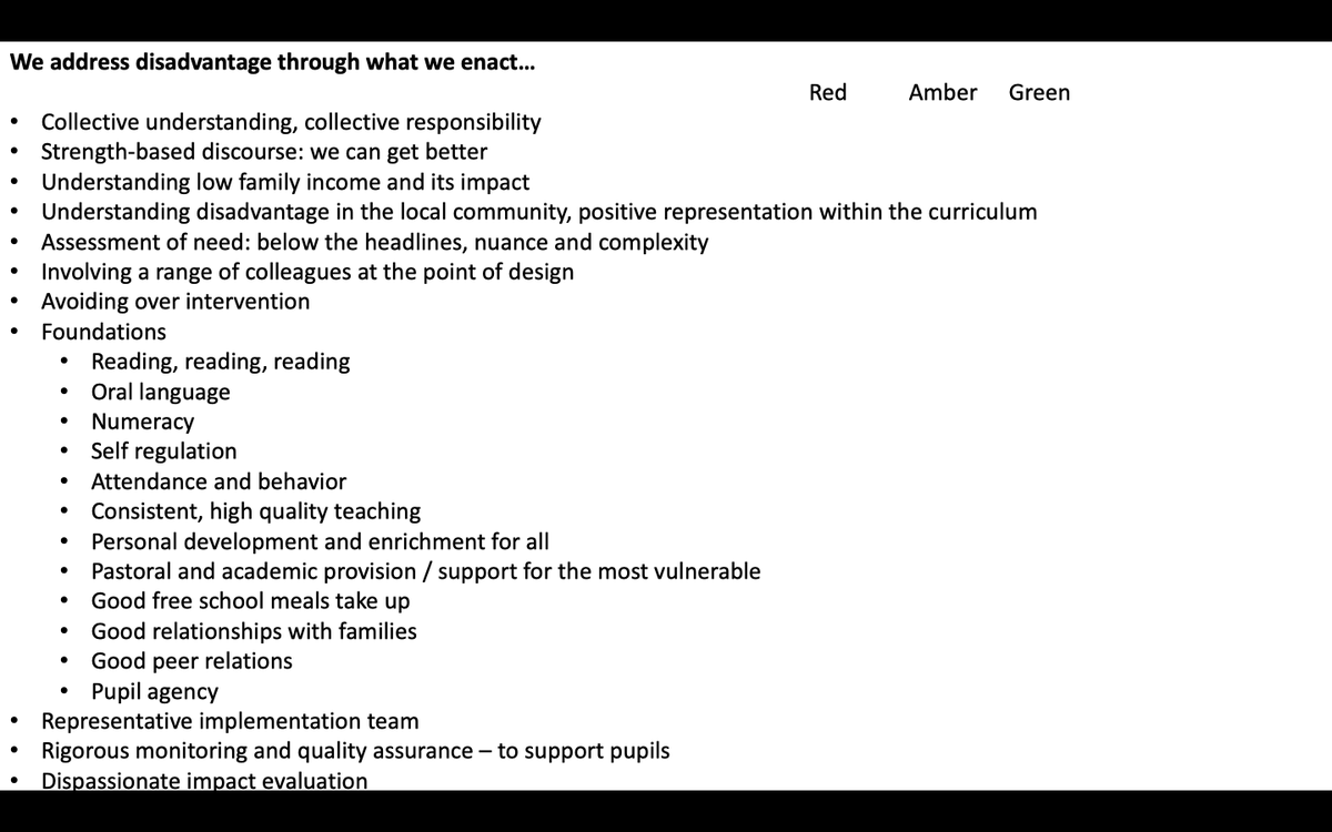 Enacting an effective disadvantage strategy: