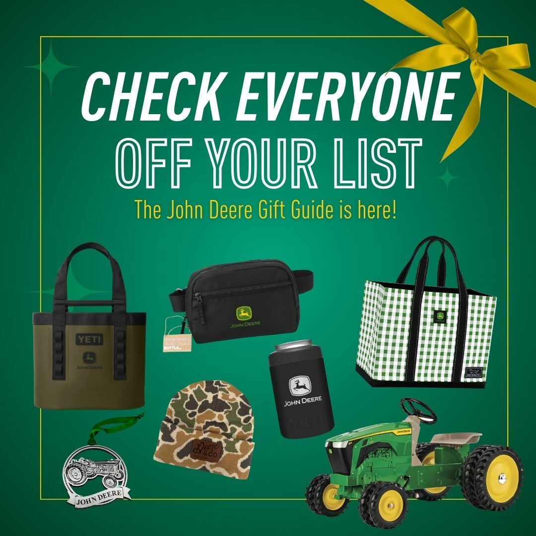 Check everyone off your list this year! 🎁 The John Deere Gift Guide is here — with gifts for her, him, kids, pets, and everyone in between. Find something for every Deere fan this Christmas! 🎄✨ Click the link below to start shopping!

bit.ly/3MjzsLa