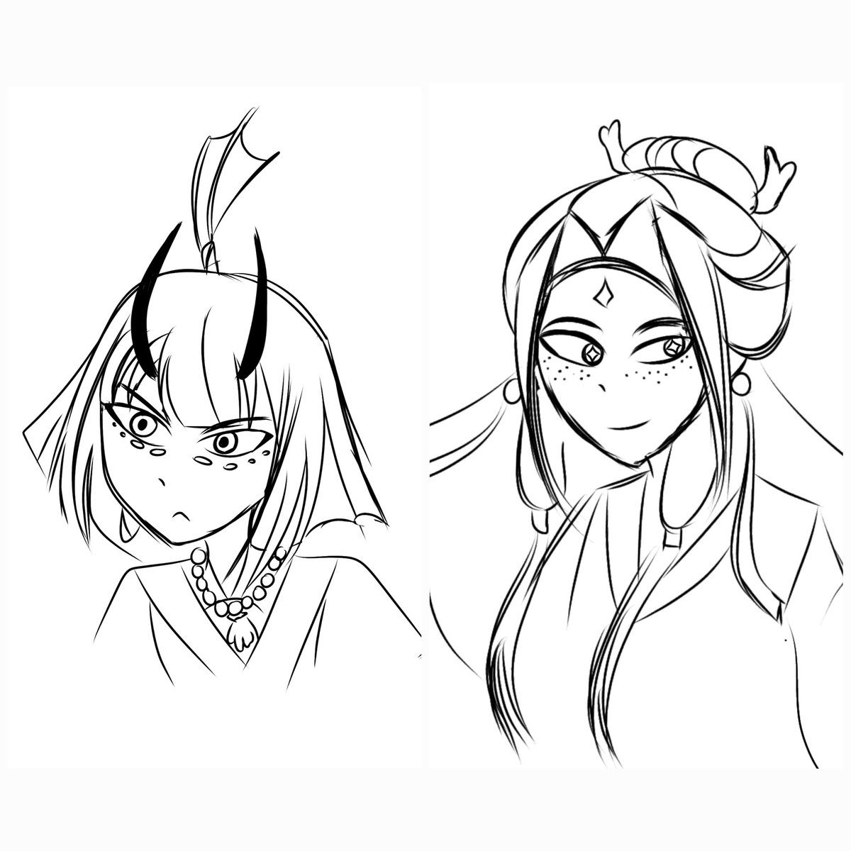 PurpleLillies_'s tweet photo. #OriginalStory #ocart #龙女 #dragongirl #longnu #AoBing #敖丙
I finally did the design concept for Ao Bing. His eye shape was supposed to look similar to his sister and has freckles. https://t.co/0Nwyb0FEOW