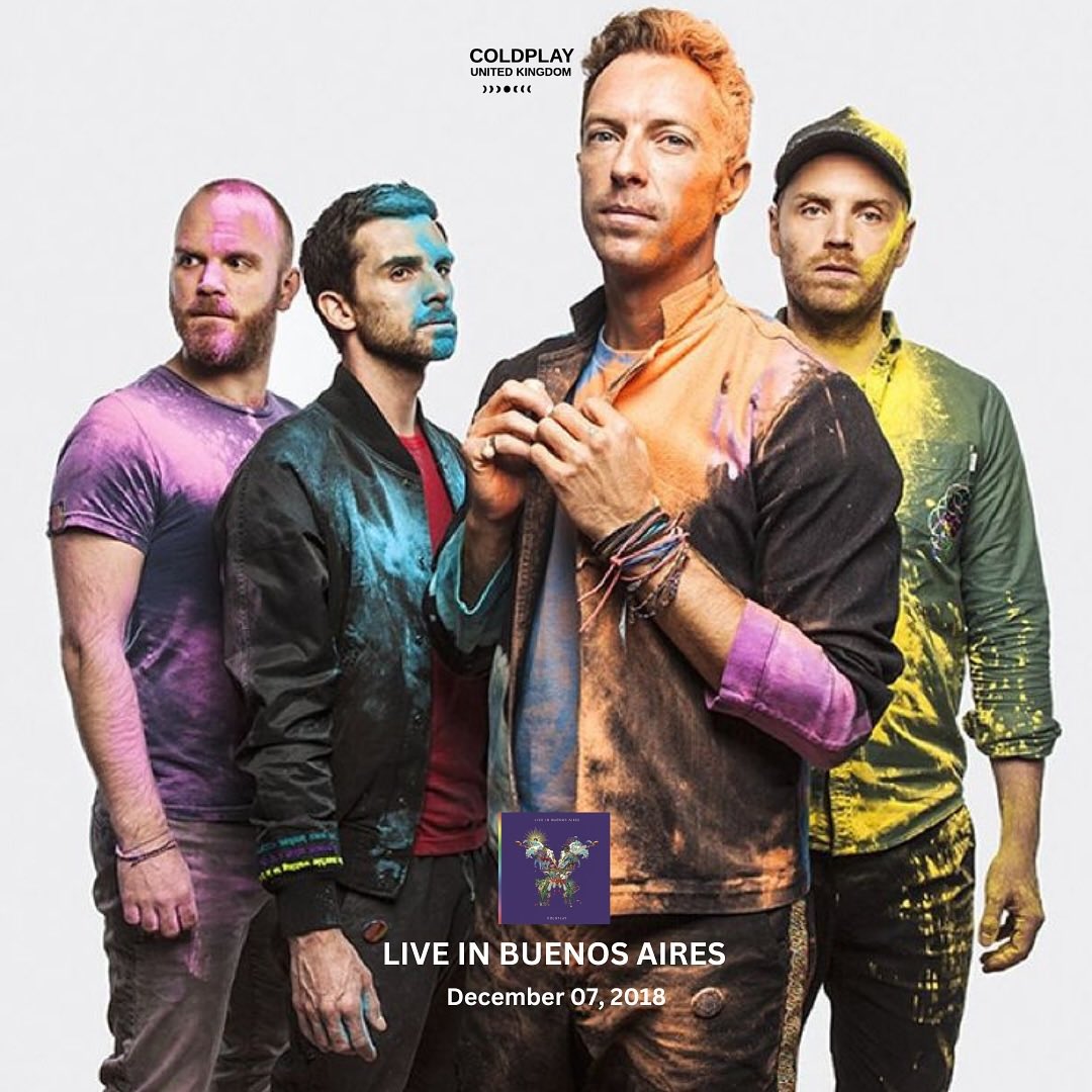 7 years ago • <a href="/coldplay/">Coldplay</a> release their fifth live album 'Live In Buenos Aires' as part of the Butterfly Package. This release also  marked the first time that a Coldplay concert has been released in its entirety.

📷Daniel Knight 
🗓️December 07, 2018
📈Peaked at N°15 in the UK