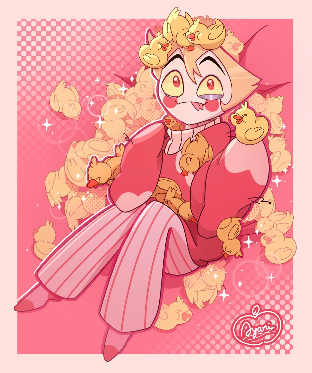He's so squishy and softly🐤🐥💖 
#HazbinHotel 
#HazbinHotelLucifer