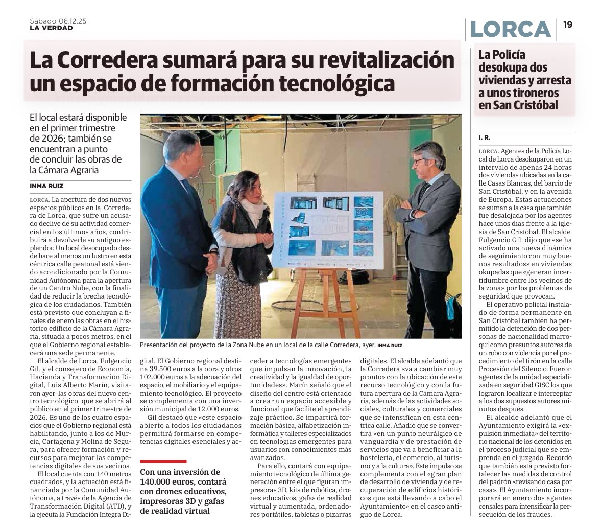 💪🏼🔵 Seguimos trabajando por Lorca.