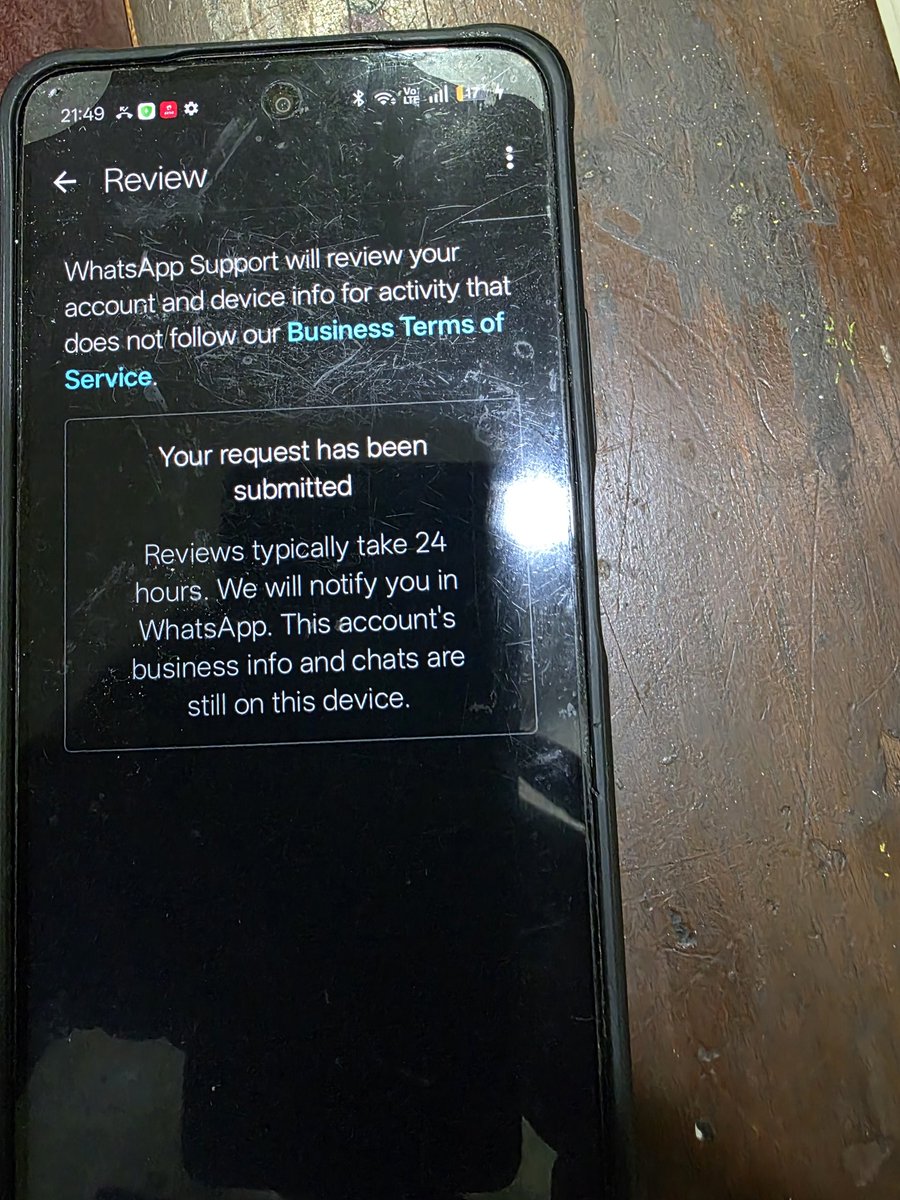 NavniitM's tweet photo. @WhatsApp we are totally disappointed with whatsapp business without mistake they bummed our account and we lost data as well as business on whatsapp and no communication who is responsible foe same https://t.co/cDQ2n5UdHd