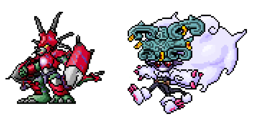 otro_jorch's tweet photo. Styracomon &amp; Taotiemon 

#Styracomon #Taotiemon #VITALBRACELET #pixelart #DigimonStoryOlymposXII #fanart #デジモン #fangame #Digimon   

For now just the front sprite... I'll try the back sprites when I have a few more spare time... https://t.co/6GAbe0PtP9